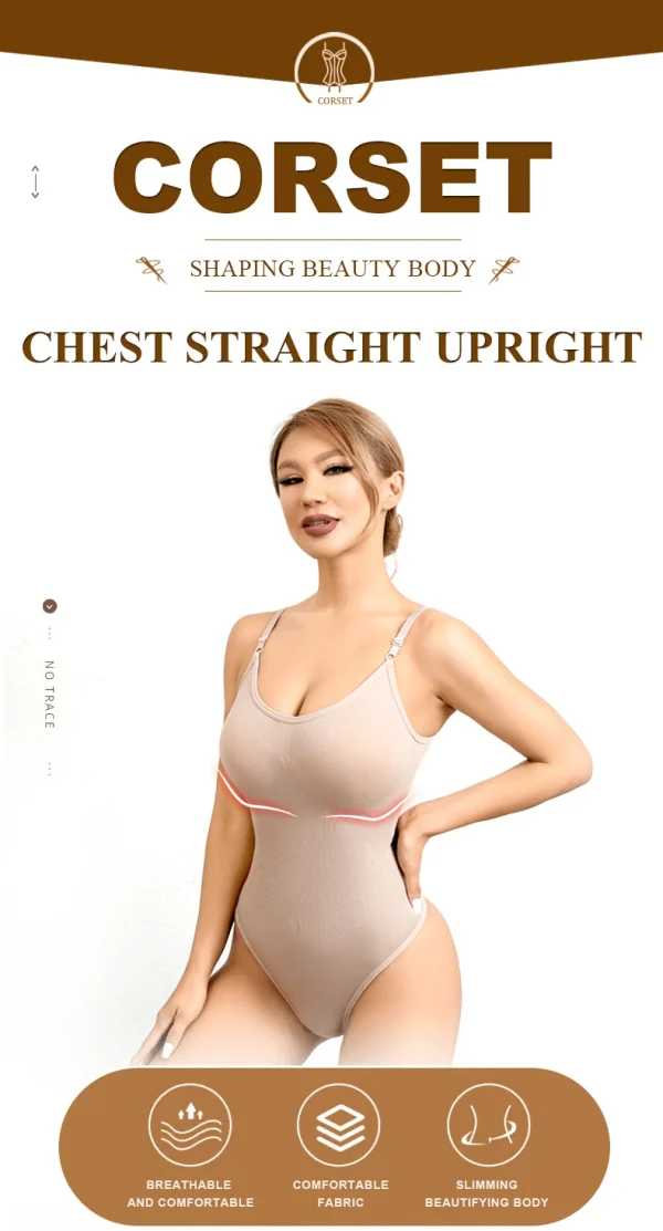 women's thong shaping bodysuit skin color