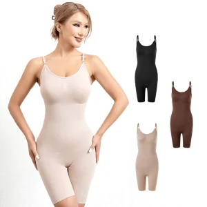 Women's seamless shaping bodysuit YC-3026L in various colors for a smooth silhouette.