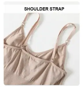 Seamless shaping bodysuit with shoulder straps, ideal for smooth, flattering fit and everyday wear.