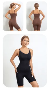 Comfortable women's seamless shaping bodysuit for a smooth silhouette.