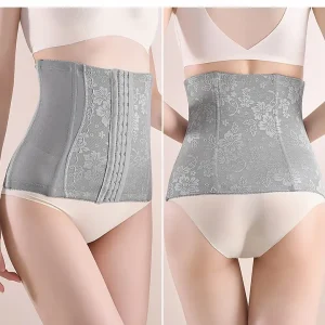 Elegant floral lace waist cincher for women, enhances curves and provides support.