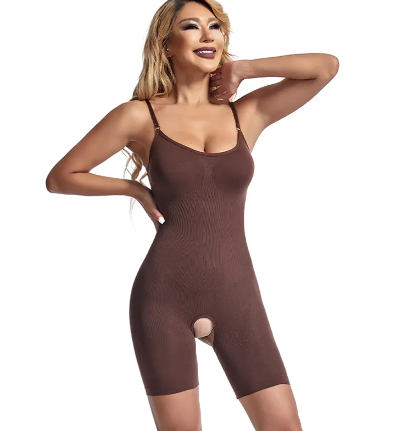 women seamless open crotch shaping bodysuit YC-3029 - Image 2